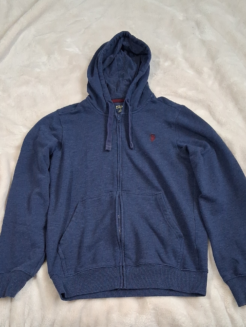 Polo by Ralph Lauren Blue Zip-Up Hoodie Sweater